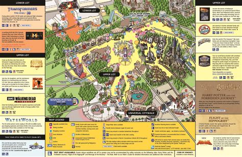 theme park brochures universal studios hollywood map  themeparkbrochuresnet