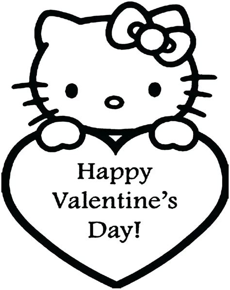 cute printable valentines day cards  color kitty baby love