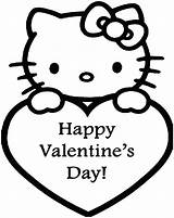 Valentines Coloring Cards Printable Valentine Color Pages Kitty Hello Card Kids Cute Happy Colouring Cat Sheets Heart Printables Kittybabylove Source sketch template