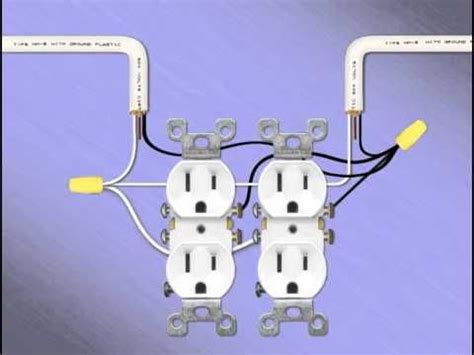 double duplex wiring multiple receptacles schematic  wiring diagram