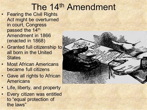 14th Amendment Powerpoint Presentation