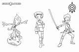 Lyoko Code Coloring Pages Characters Printable Kids sketch template