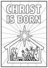 Jesus Birth Coloring Pages Color Baby Printable Getcolorings Print sketch template