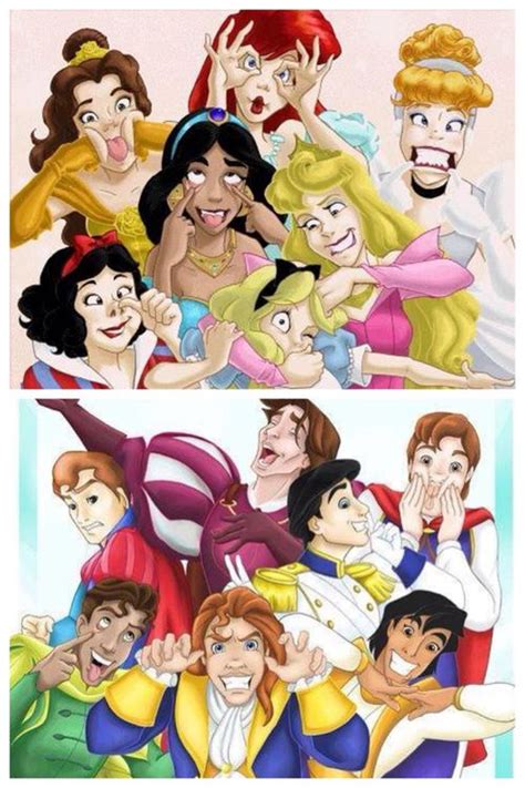 crazy disney characters disney princesses and princes