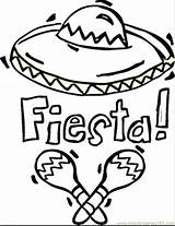 Coloring Pages Mexico Kids Sombrero Sheet Popular sketch template