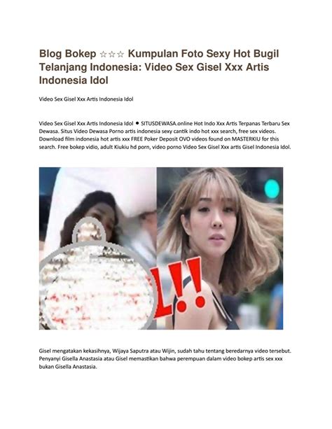 Kumpulan Foto Sexy Hot Bugil Telanjang Indonesia Video Sex Gisel Xxx