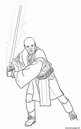 Windu Mace Wars Coloring Star Pages Episode Clones Printable Attack Ii Colouring Drawing Book Drawings Yoda Master Sith Darth Sheet sketch template