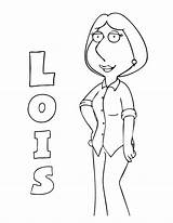 Lois Peter Stewie Quagmire Meg Coloringhome Template sketch template
