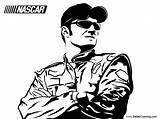 Nascar Coloring Pages Driver Printable Adults Kids sketch template