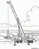 Crane Coloring Pages Construction Printable Truck Site Ball Tower Wrecking Vehicle Hoisting Drawing Trucks Colouring Vehicles Color Cranes Drawings Books sketch template