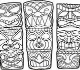 Tiki Coloring Mask Pages Template Masks Head Hawaiian Getdrawings Printable Color Getcolorings Colorings sketch template