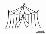 Cirque Chapiteau Coloriage Recherche Zirkus Zirkuszelt Dessins Carnival sketch template