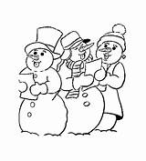 Singing Coloring Christmas Pages Snowman Coloringpages1001 Color sketch template