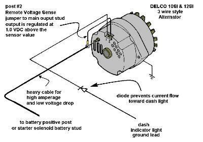 delco remy  wire alternator wiring diagram
