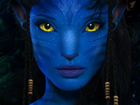 face blue fantasy  avatar wallpaper