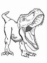 Rex Dinosaure Colorir Tyrannosaurus Easy sketch template
