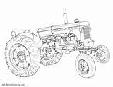 Tractor Coloring Pages Sketch Printable Kids Print Color sketch template
