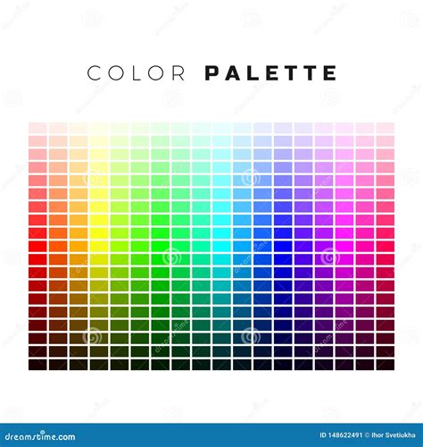 colorful palette set  bright colors  rainbow palette full spectrum  colors stock vector