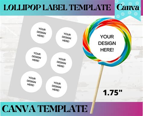editable lollipop label template lollipop label template svg etsy