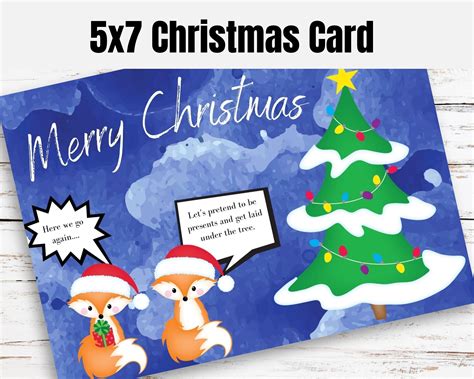 merry christmas printable card funny christmas cards etsy