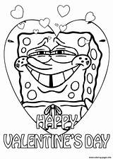 Coloring Valentines Spongebob Pages Valentine Printable Frozen Pre Print Color Patrick Printables Colouring Sheets Disney Christmas Minecraft Sheet Kids Getcolorings sketch template
