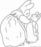 Rabbit Beatrix Coloringpages101 sketch template
