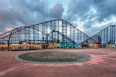 blackpool pleasure beach  notable blackpool amusement park packed