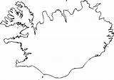 Islande Iceland Vierge Mapsof Monde Reproduced sketch template