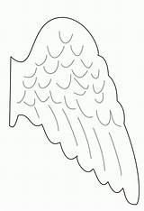 Angel Wings Coloring Wing Library Clipart Templates Color sketch template