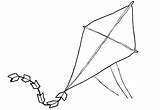 Kite Coloring Pages Printable Kids Clip Clipart sketch template