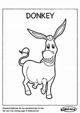 Donkey Coloring Printable Kids Pages Worksheets Kidloland Worksheet Activity sketch template