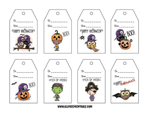 gift tags  halloween  printable