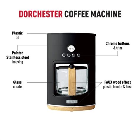 haden dorchester ultra matte black  cup programmable drip coffee