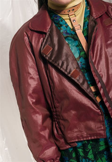 vintage puffer jacket  wide shoulder cropped windbreaker pop sick vintage