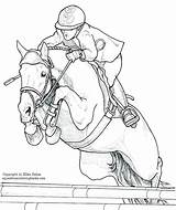 Jumping Horseback sketch template