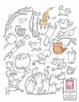 Cat Drawing Colouring Usborne Printable Girls Doodle Doodling Cute Cats Pages Sketch épinglé sketch template