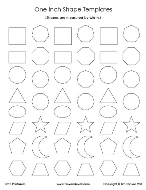 shape templates  tims printables