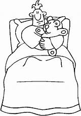 Illness Sick Bed Coloring Pages Kids sketch template