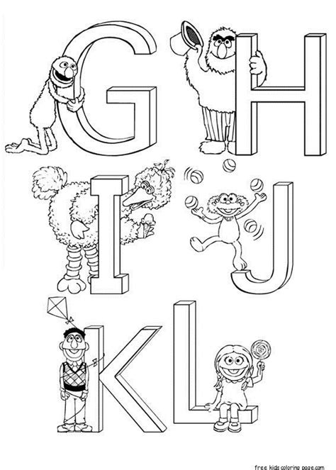 print  sesame street alphabet coloring sheets  kidsfree printable