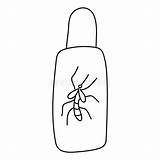Repellent Insects Doodle sketch template