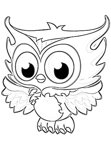 nocturnal bird owl coloring pages  pictures cartoon clip arts print