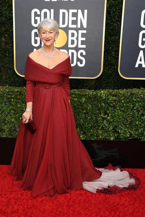 Golden Globes 2020 Helen Mirren In Dior Couture Tom
