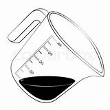Measuring Cup Outline Vector sketch template