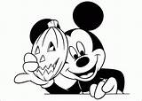 Coloring Mickey Halloween Pages Mouse Pumpkin Popular Library Clipart Coloringhome sketch template