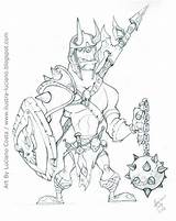 Orc Female Template Coloring sketch template