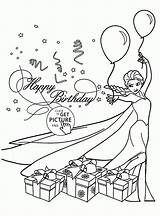 Birthday Coloring Card Happy Cards Pages Elsa Kids Mom Template Folding Frozen Print Disney Wuppsy Drawing Inspired Incredible Pic Princess sketch template