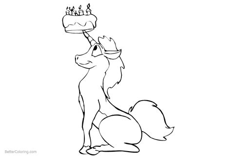 unicorn coloring pages happy birthday clipart  printable coloring