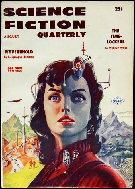 science fiction quarterly vol    august  cover art  ed emsh science fiction