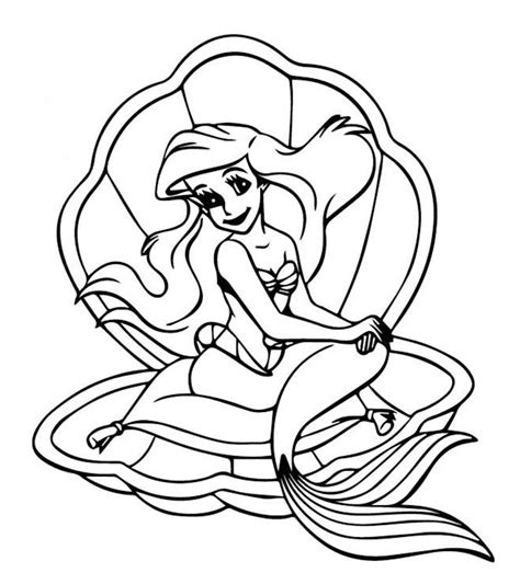 easy mermaid coloring pages  kids   collected  mermaid