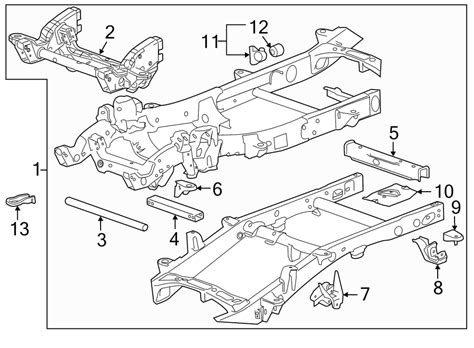 gmc sierra  hd suspension subframe crossmember front wd wd  buy factory gm